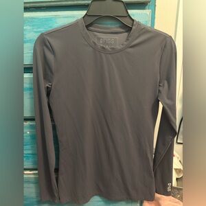 Figs ribbed long sleeve underscrub women’s extra small , charcoal Euc